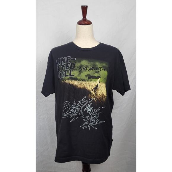 One-Eyed Doll Black Graphic Tee - Picture 1 of 4